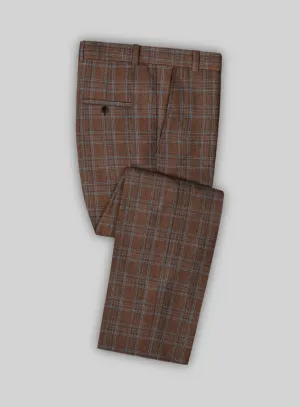 Solbiati Brown Square Linen Pants