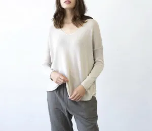 The Minimalist - Ivory Knit Tencel Sweater