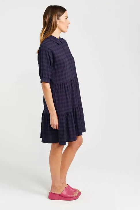 Thing Thing - Nova Dress, Navy Check