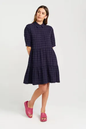 Thing Thing - Nova Dress, Navy Check