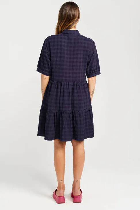 Thing Thing - Nova Dress, Navy Check