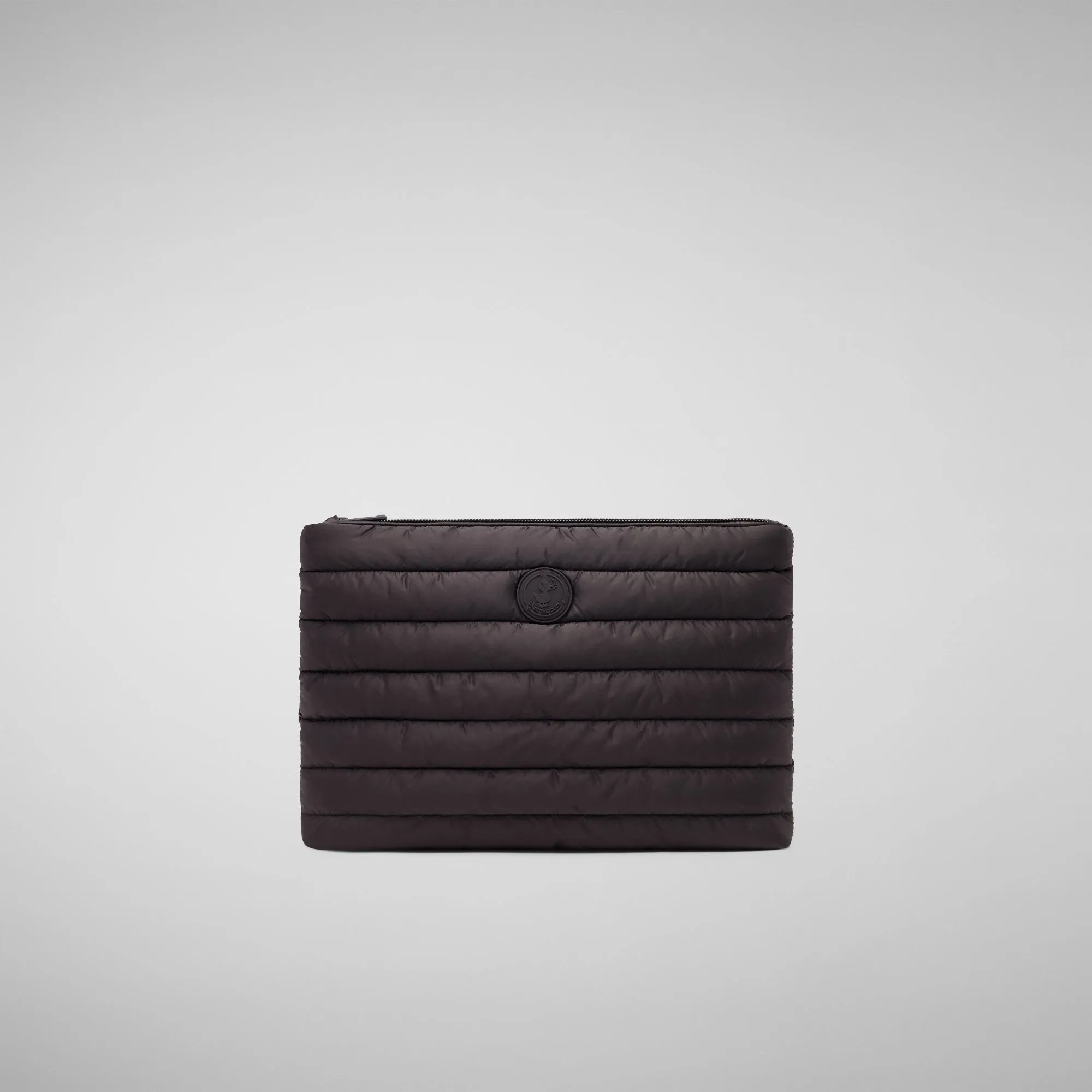 Unisex quilted pouch big Thalassa in brown black