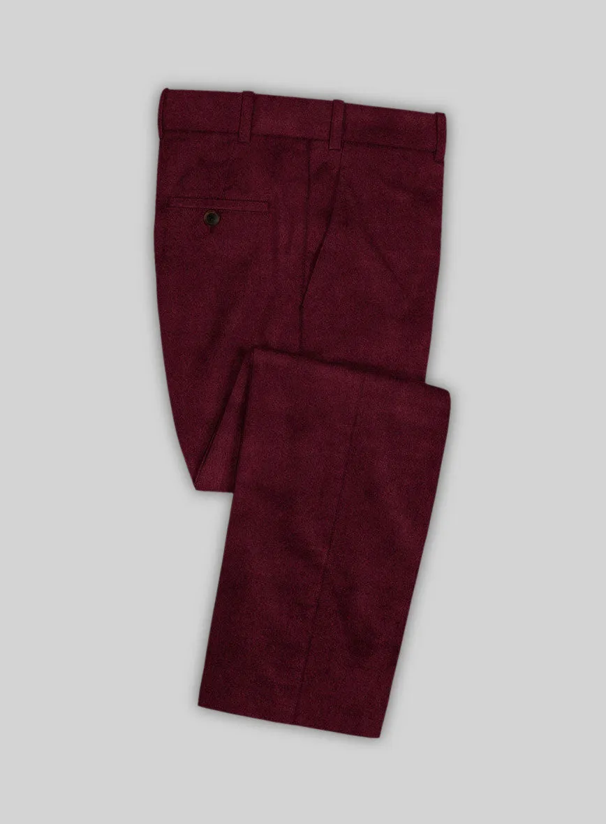 Wine Velvet Pants