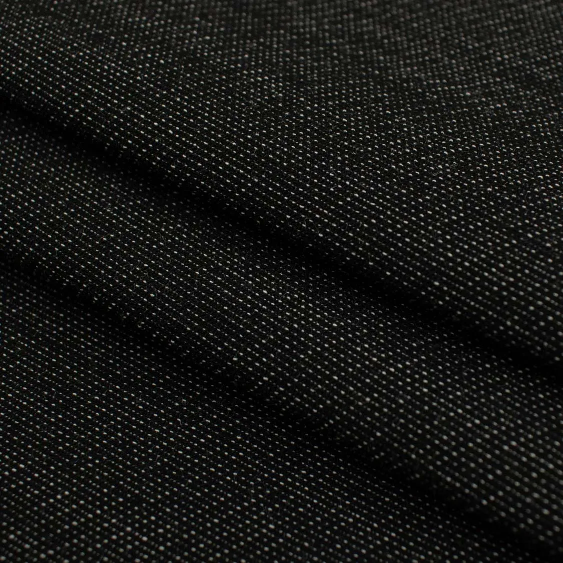 Wool Suiting Medium to Heavy Weight Design-3 Black Stretch